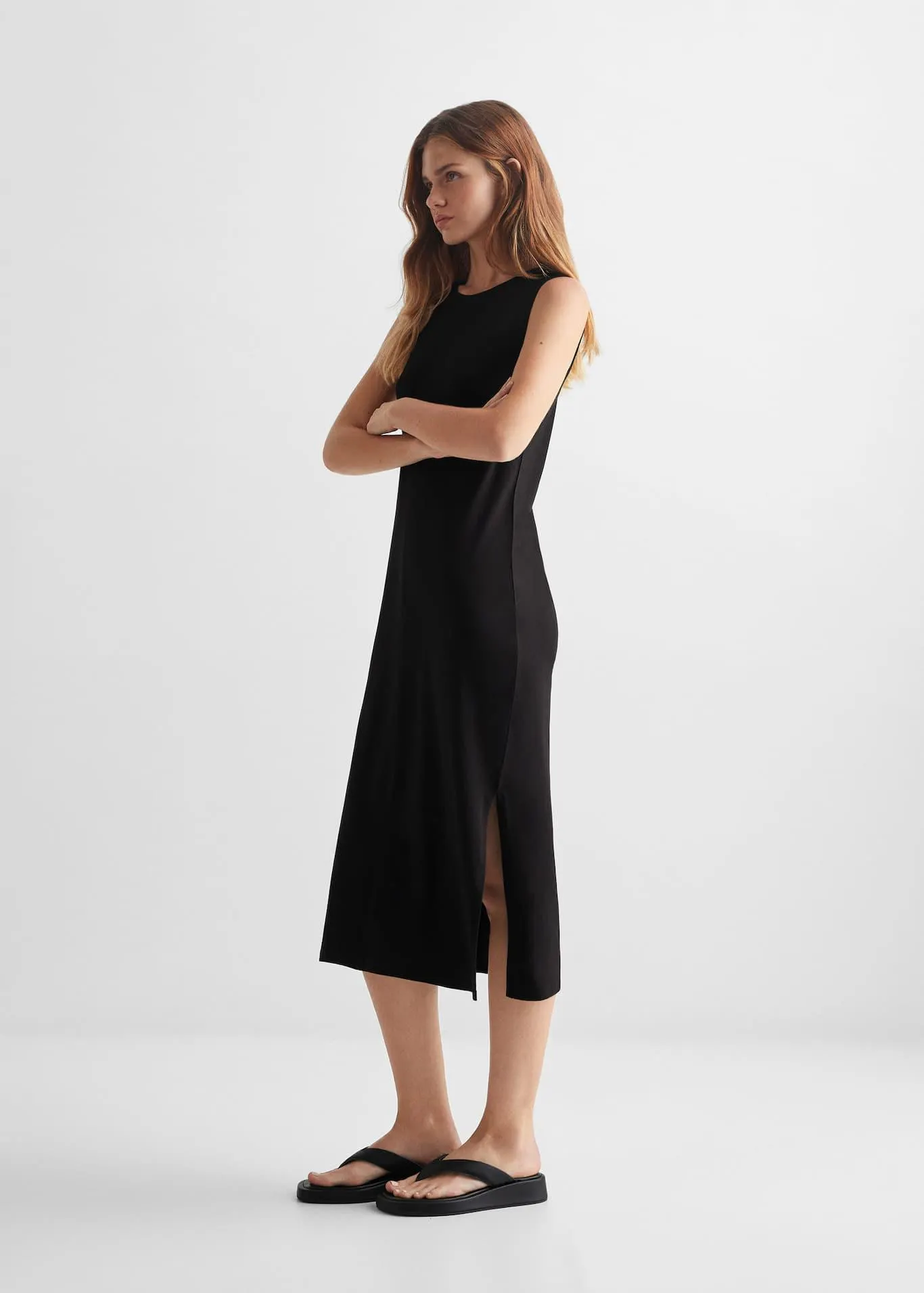 Lange jurk met split