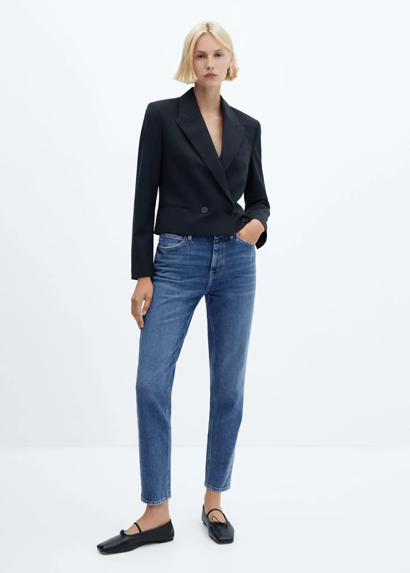 Comfort mom jeans met hoge taille