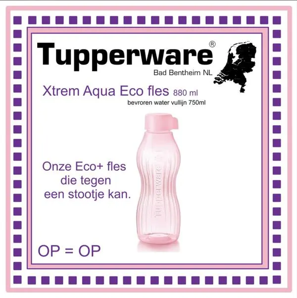 Tupperware XtremAqua 880 ml Roze