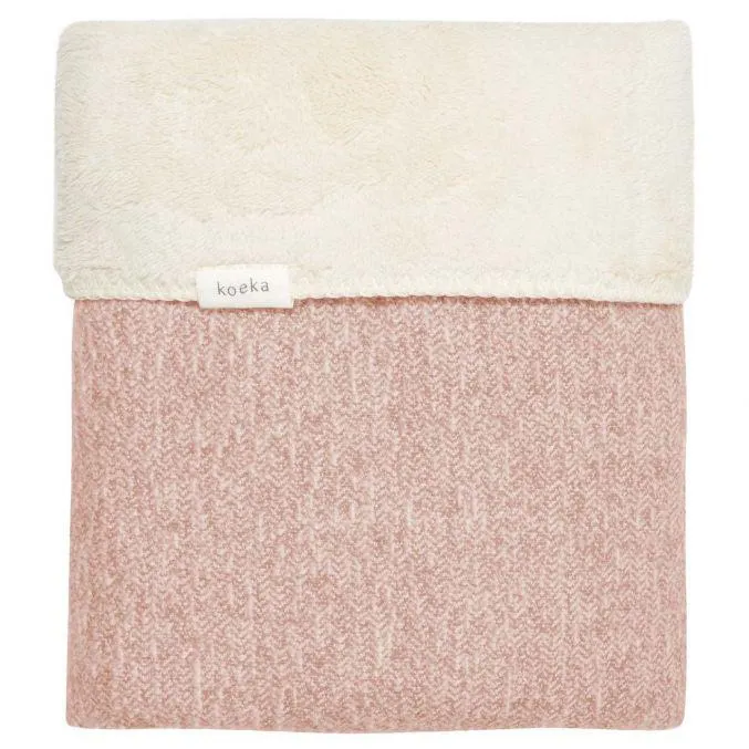 Koeka Wiegdeken Vigo Teddy Old Pink / Pebble