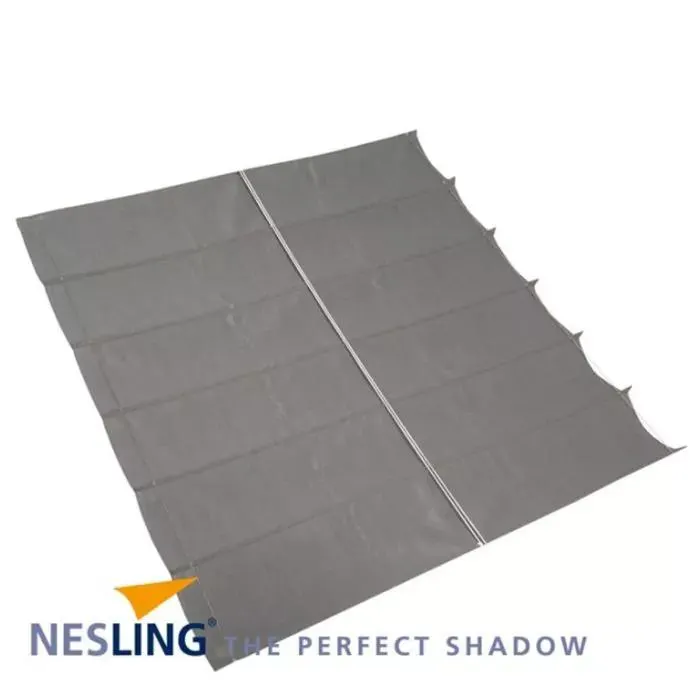 Harmonica schaduwdoek - breed 3.7m lang 5.0m - Antraciet