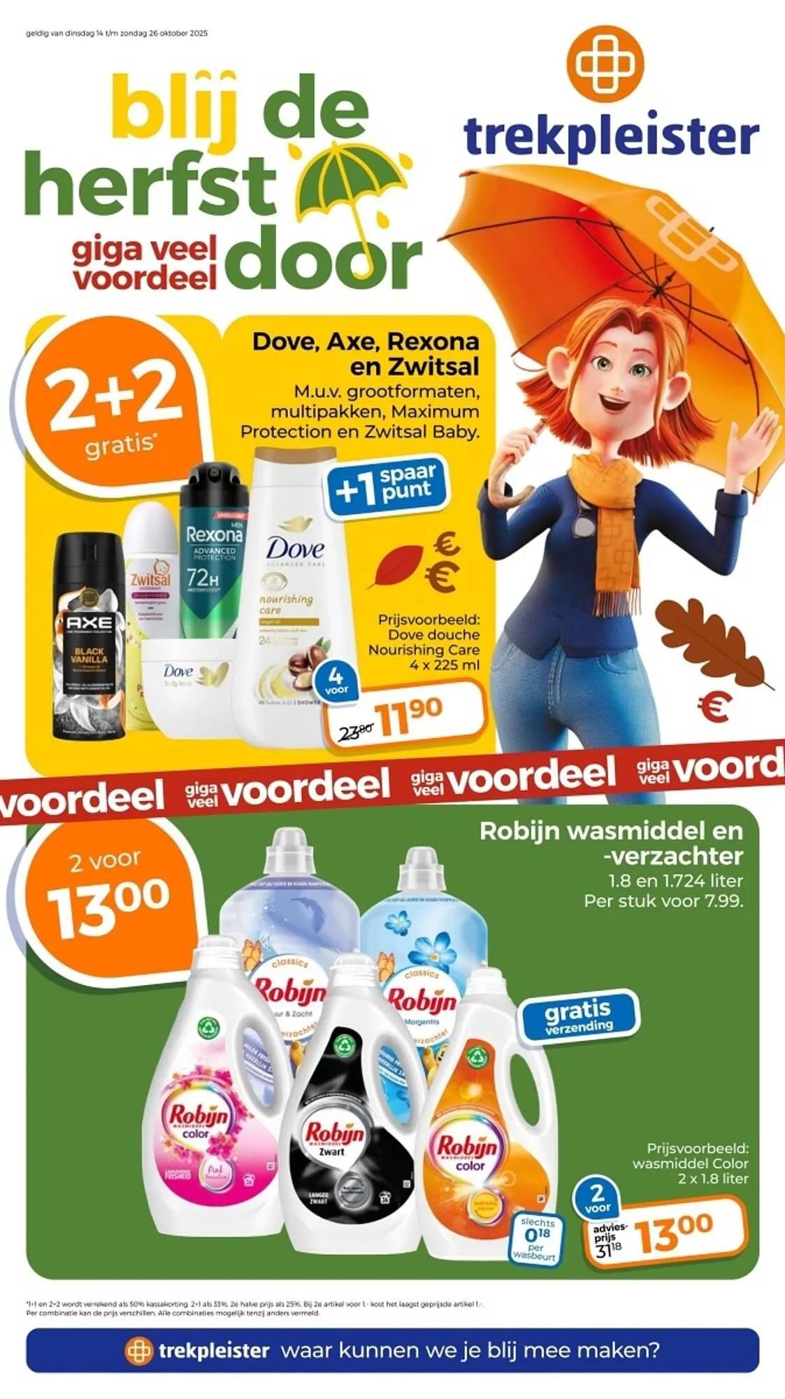 Trekpleister folder van 14 oktober tot 26 oktober 2025 - Folder pagina 1