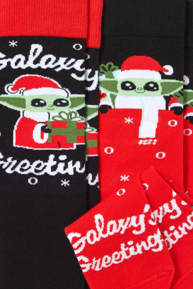 Multipack of 2 - Christmas socks with motif - The Mandalorian