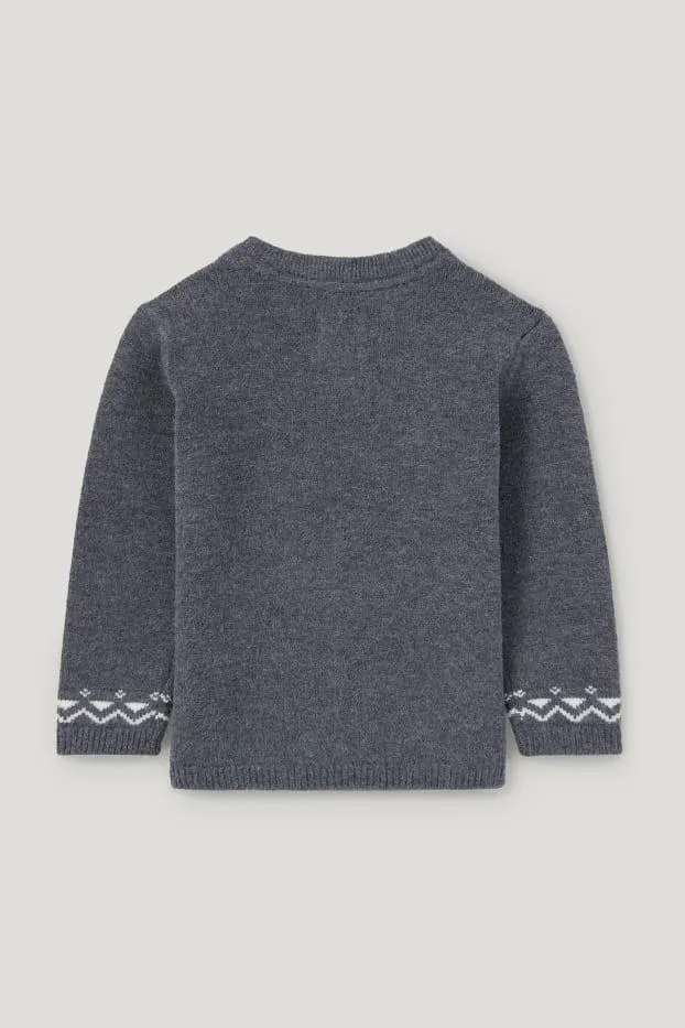 Kerstman en rendier Rudolf - babytruitje voor de kerst