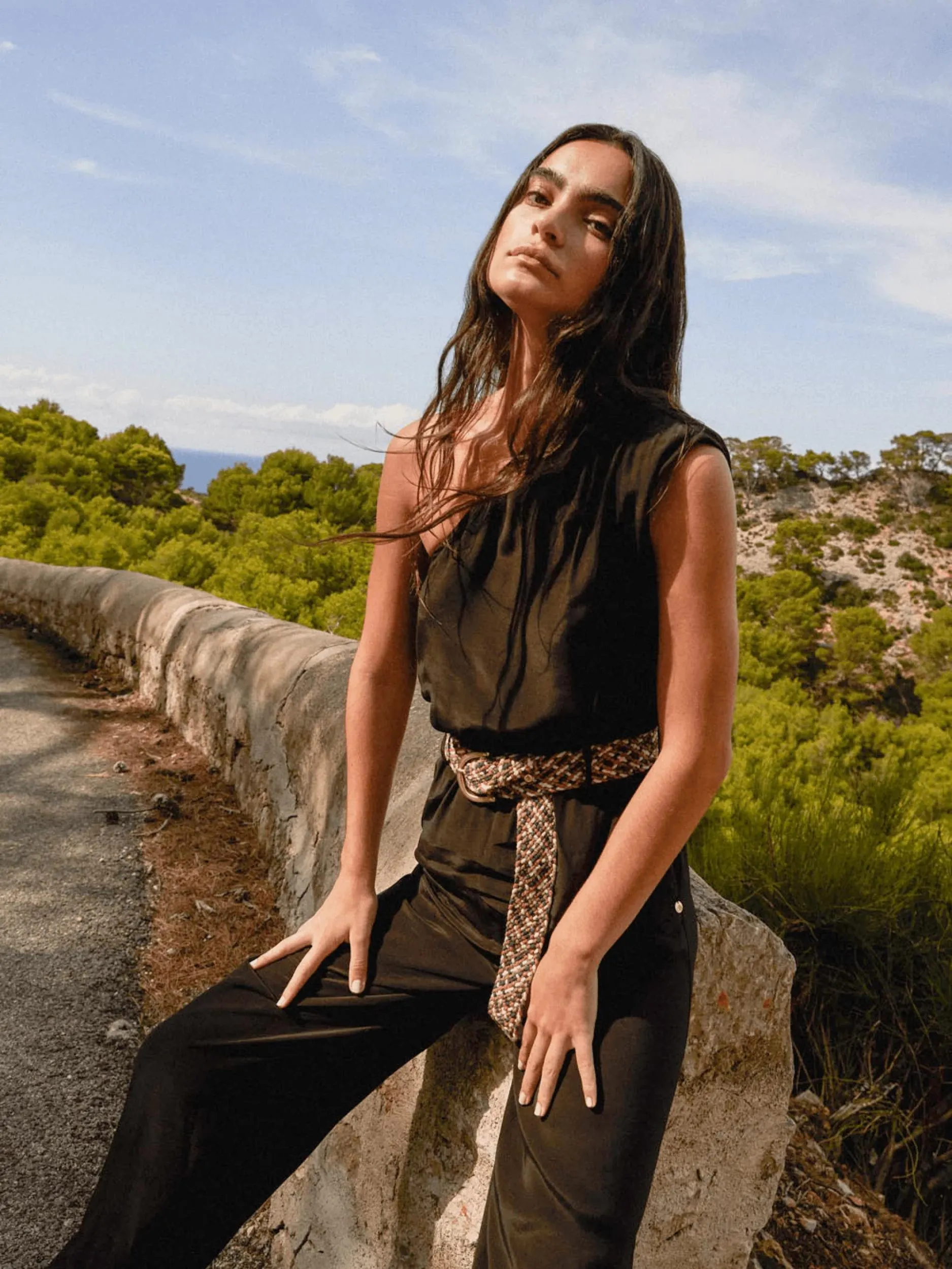 One-shoulder jumpsuit