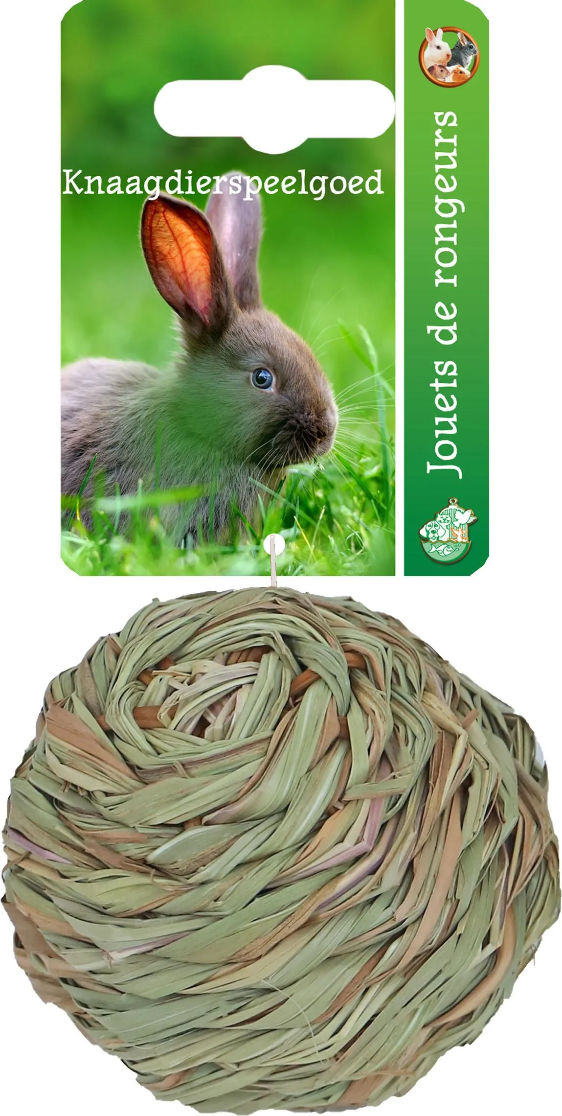 BOON Grasbal geweven met bel d8cm