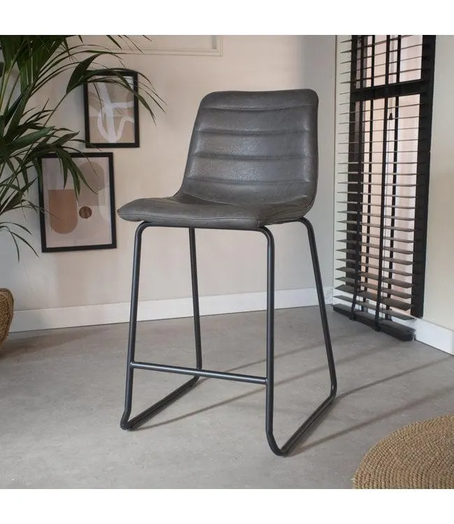 Industriële barkruk Mark antraciet