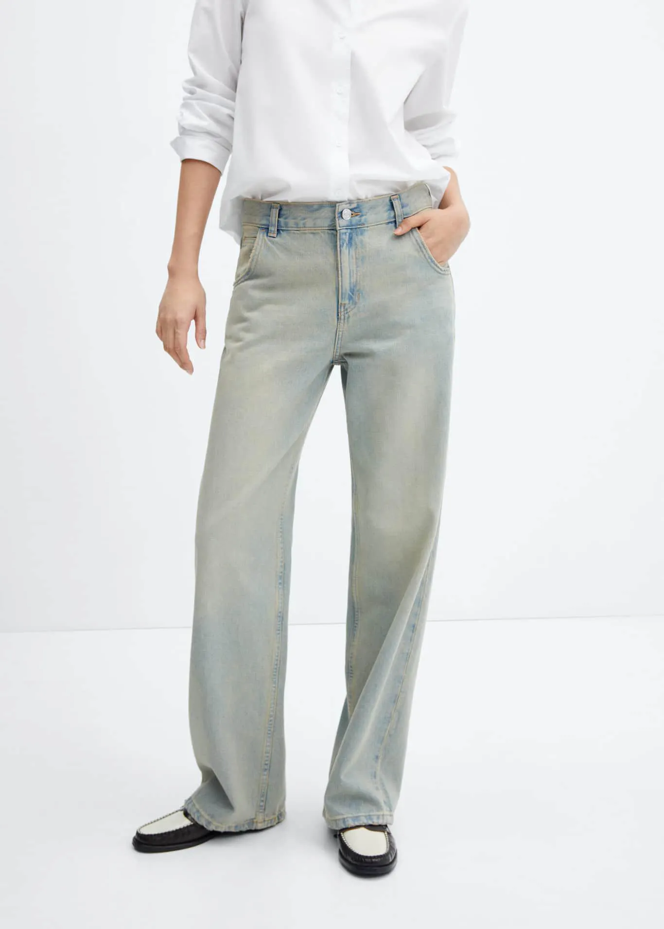 Wideleg low-rise jeans