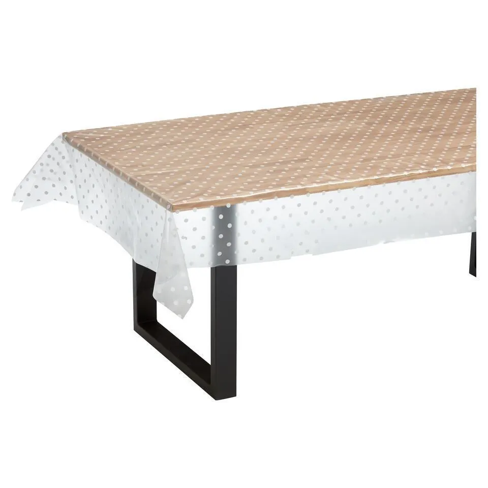 Tafelzeil Polka Transparant