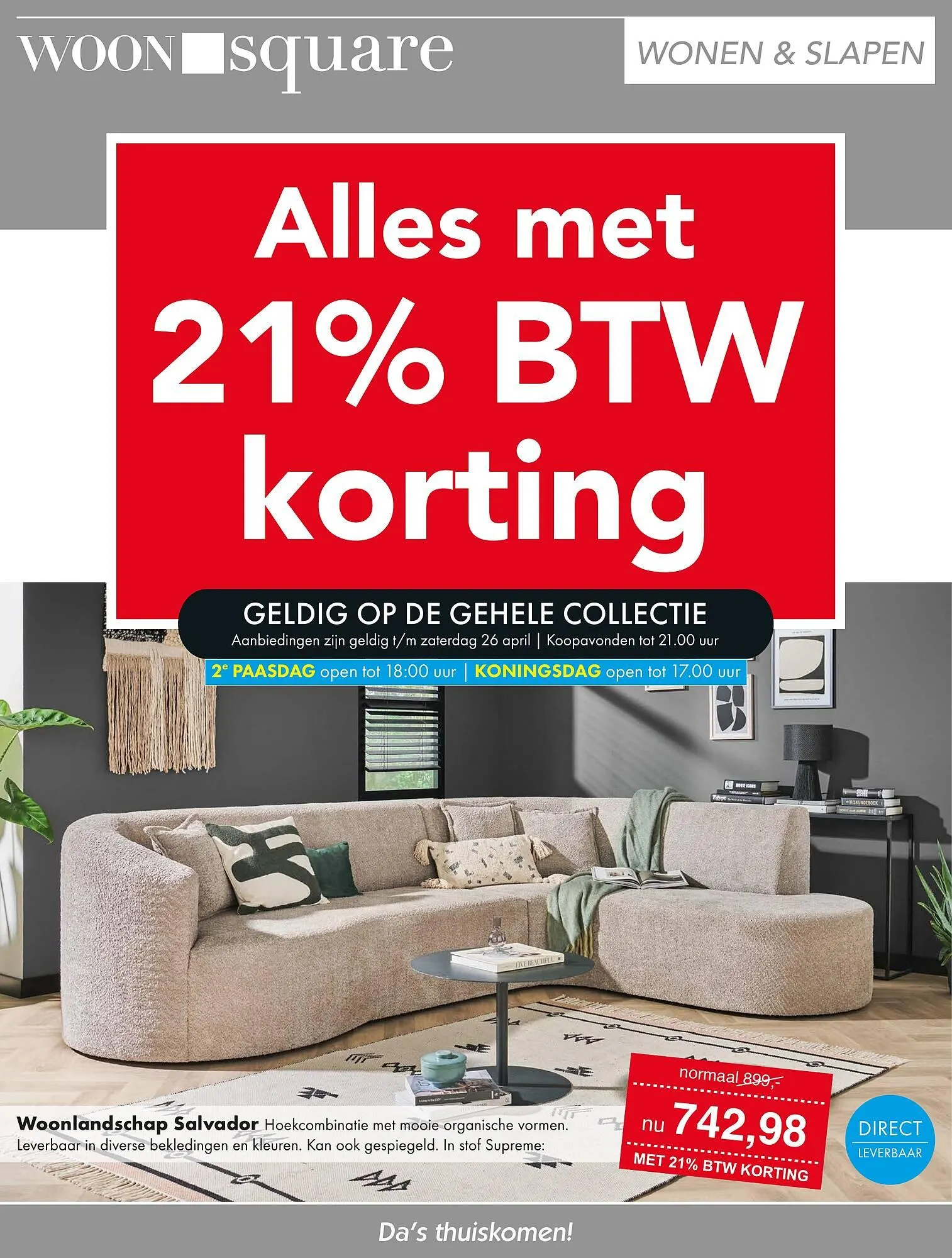 Woonsquare folder van 21 april tot 27 april 2025 - Folder pagina 1