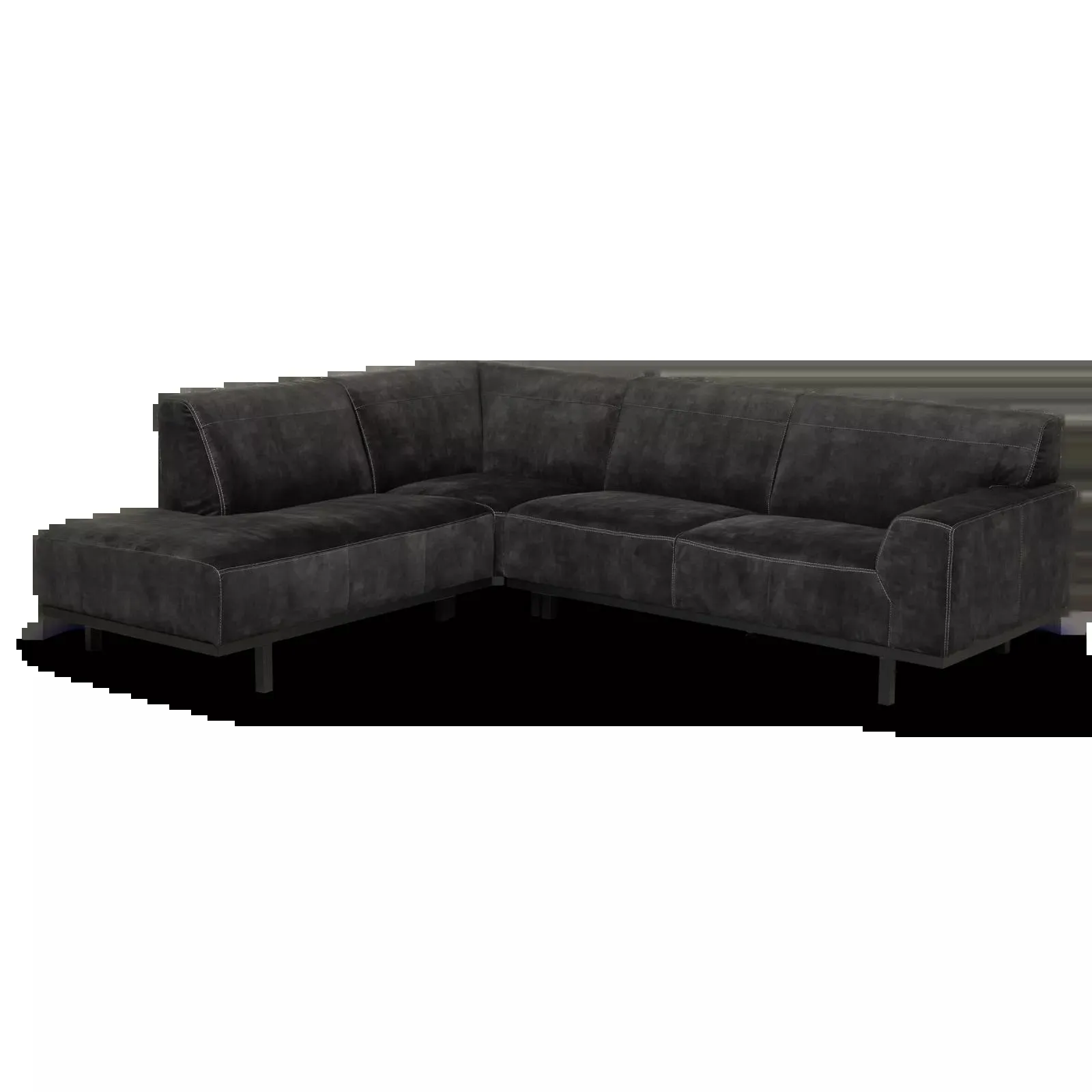 Hoekbank Imperial - Goldy Antraciet (contrast stiksel)