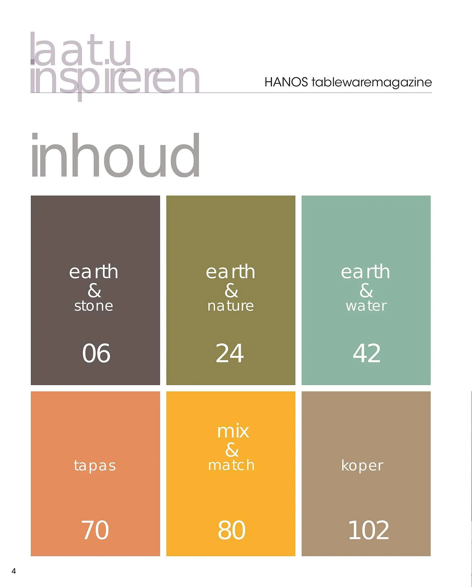 HANOS Tableware Magazine 2023-2024 van 1 januari tot 30 april 2024 - Folder pagina 4