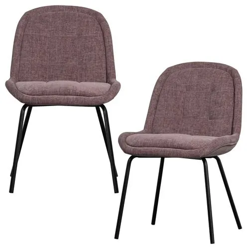 BePureHome eetkamerstoelen Crate - Fluweel - Maeve - Set van 2