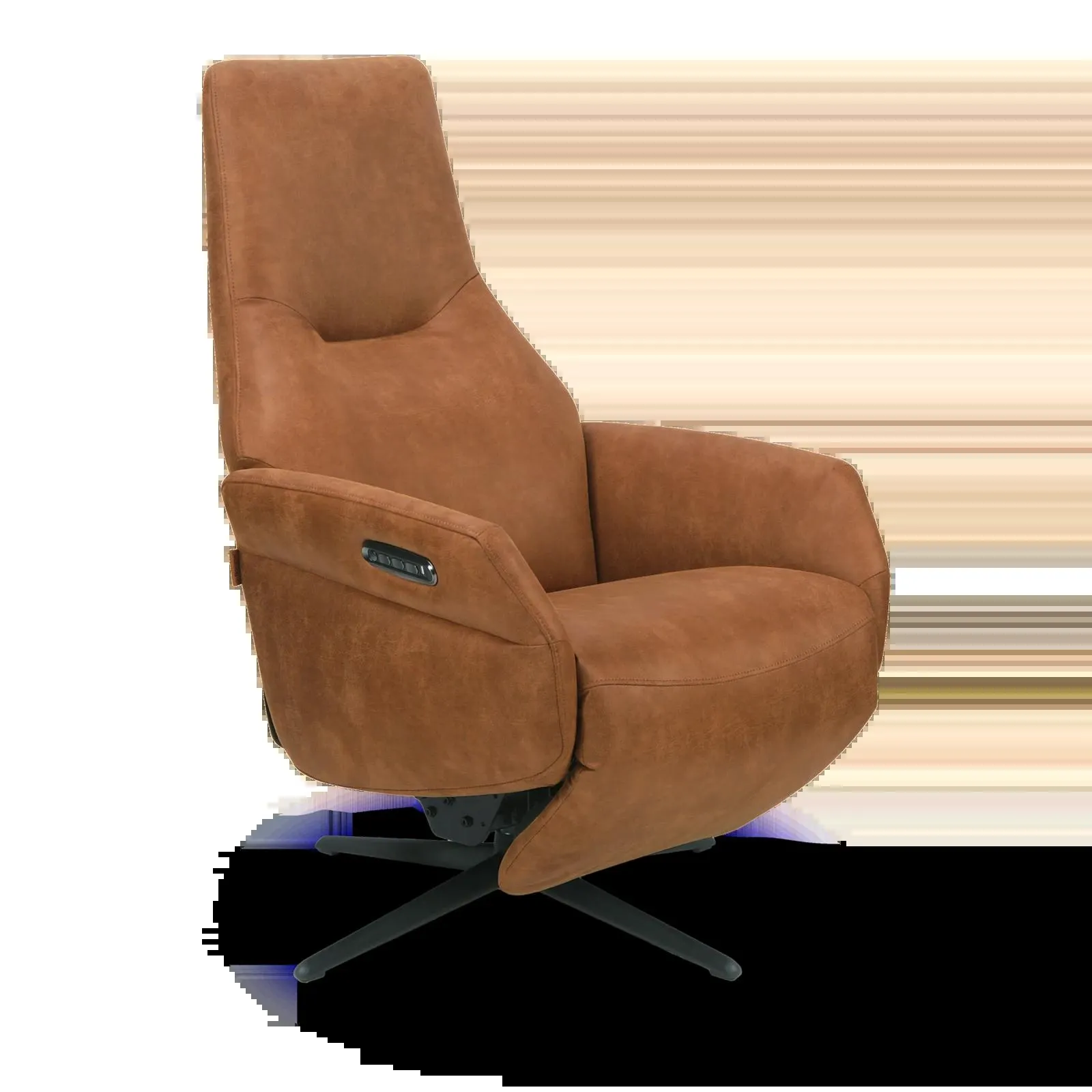 Relaxfauteuil (elektrisch/zwart) Opera - Microleder Oxx Camel