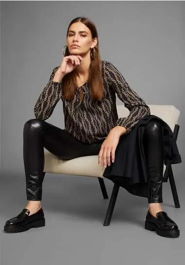 HECHTER PARIS Blouse met lange mouwen met modieuze allover-print - nieuwe kollectie