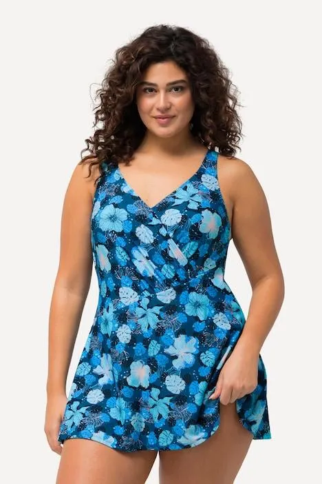 Badjurk, bloemen, zachte cups, wikkellook