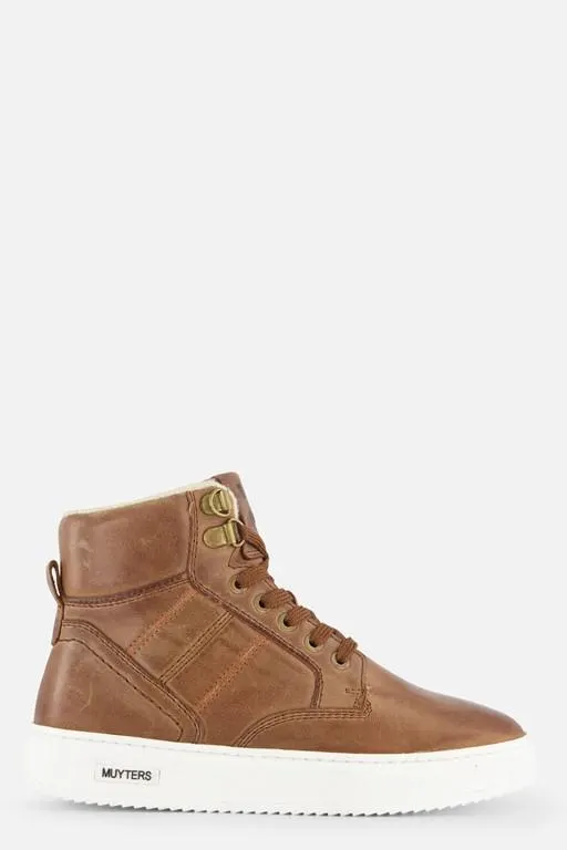Veterboots cognac Leer