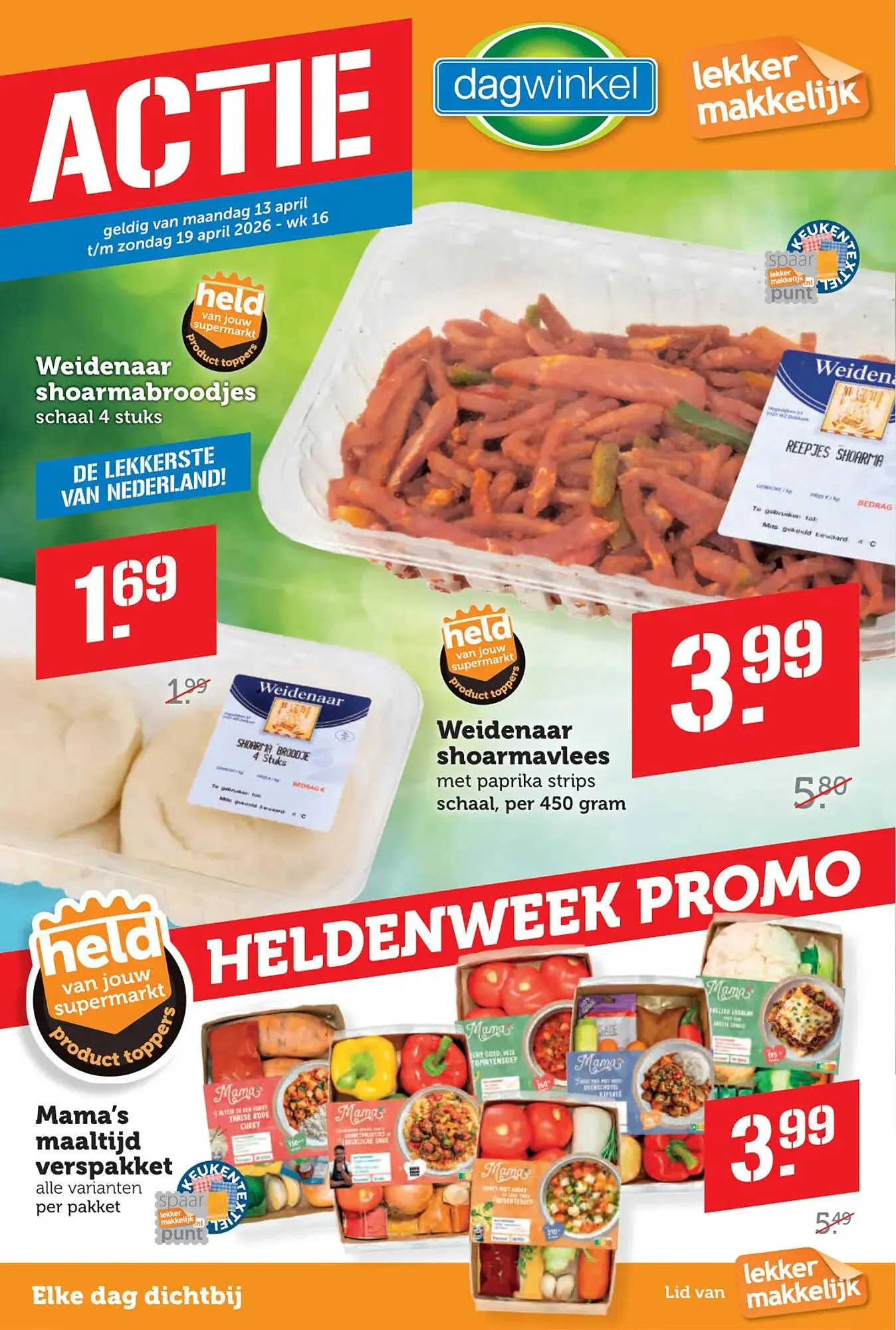 Dagwinkel folder van 13 april tot 19 april 2026 - Folder pagina 1