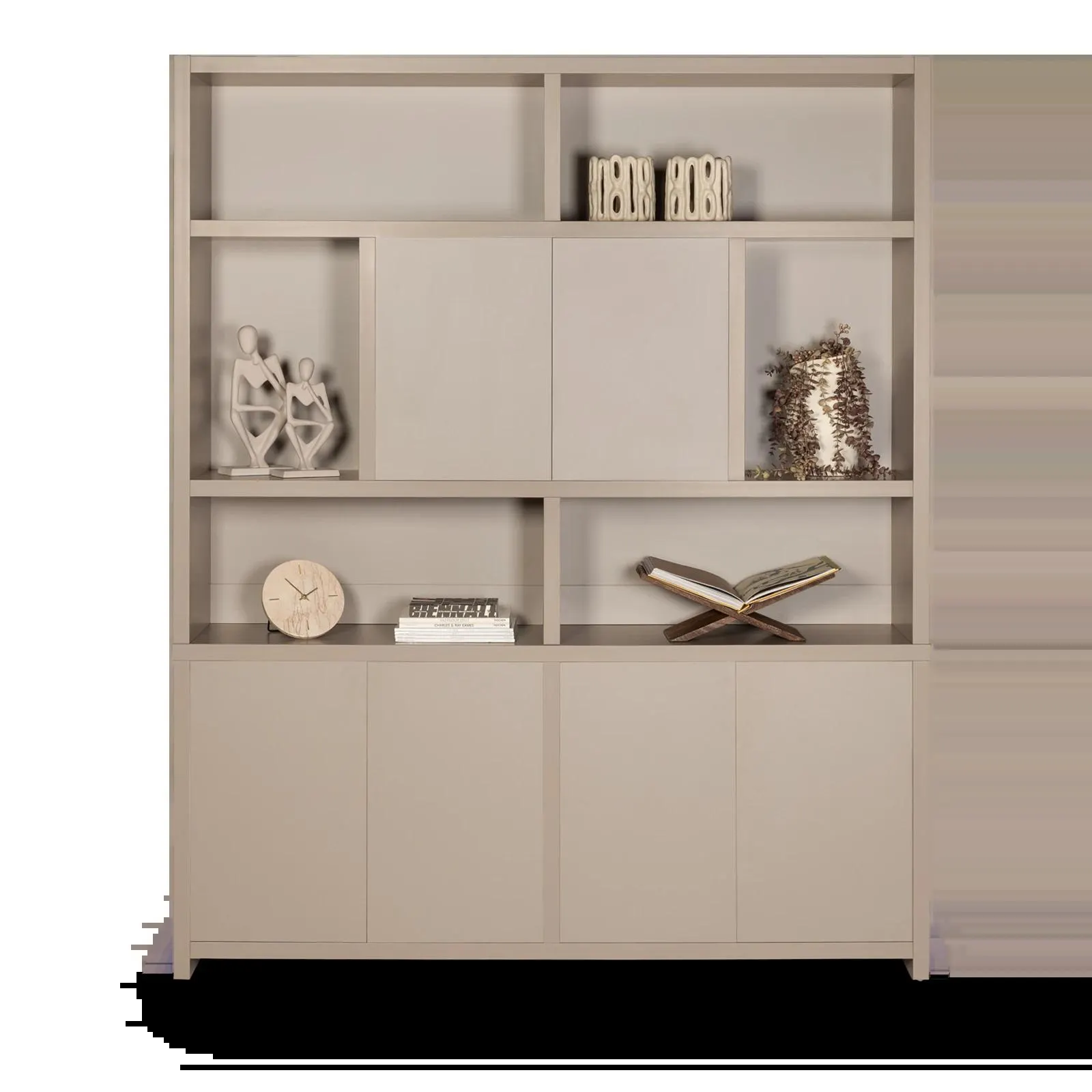 Wandkast (groot) Monza - Beige/Grijs