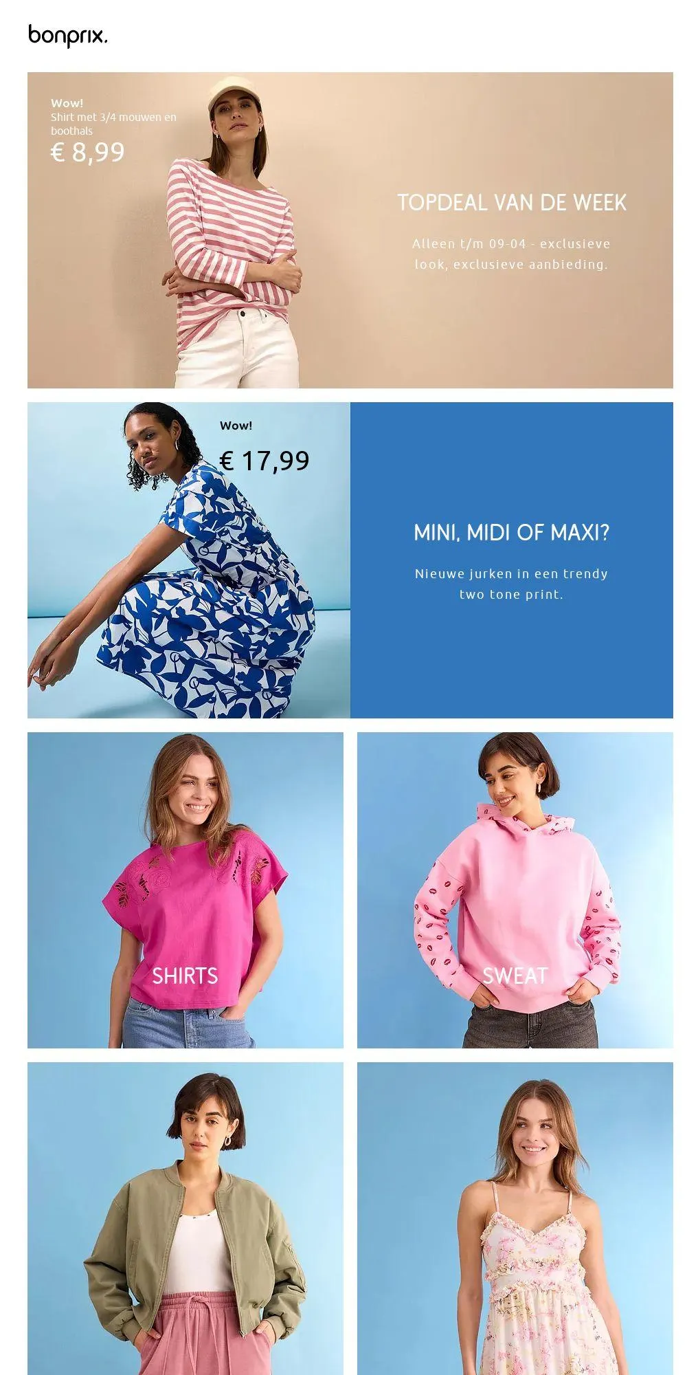 Bonprix Actuele folder van 7 april tot 13 april 2025 - Folder pagina 1