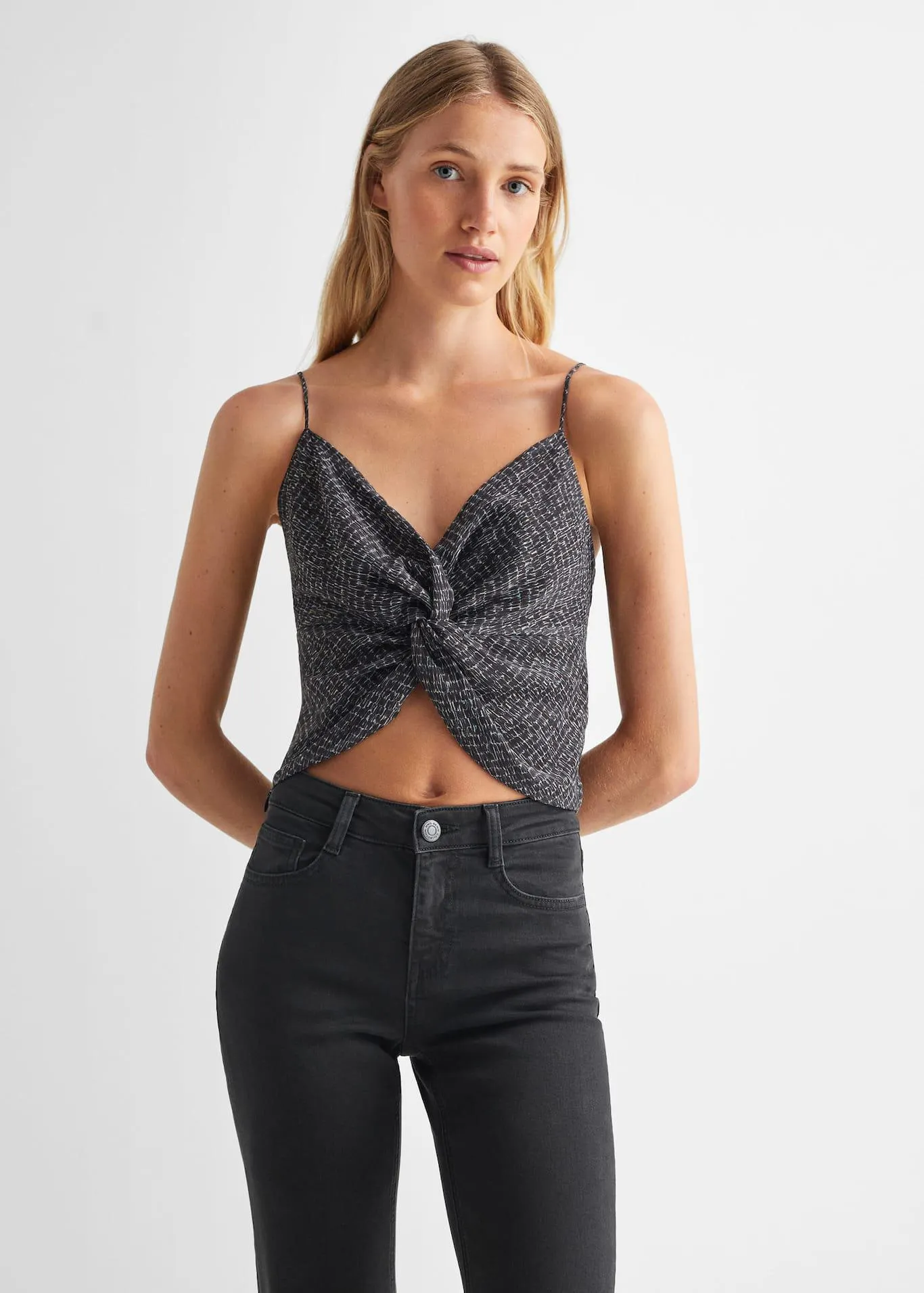 Yırtmaçlı flared jean