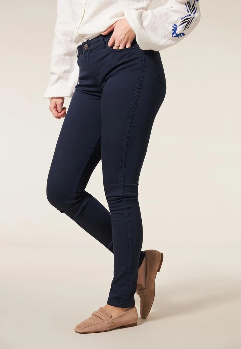 Broek slim fit blauw 36"