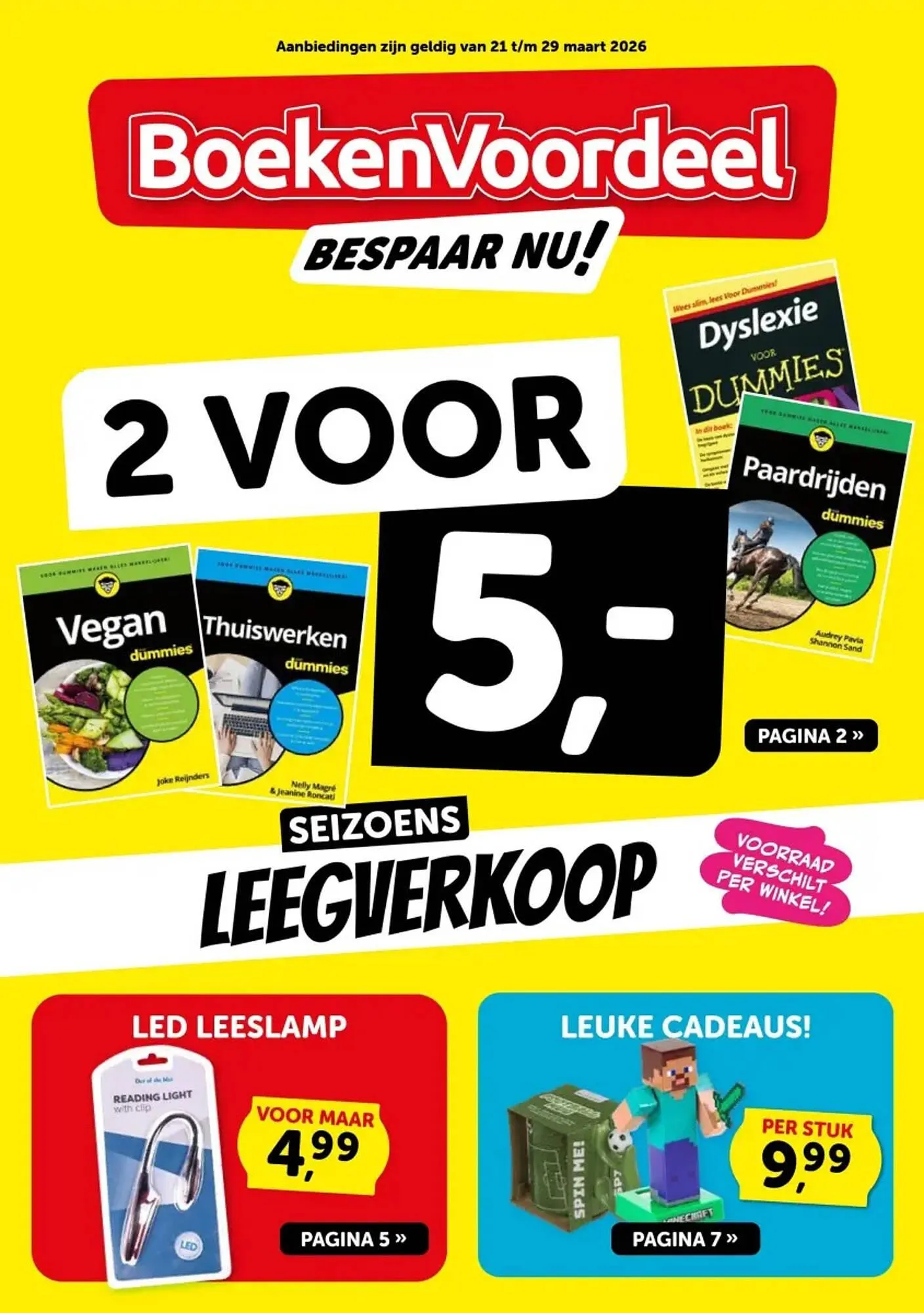 Boekenvoordeel folder van 21 maart tot 29 maart 2026 - Folder pagina 1