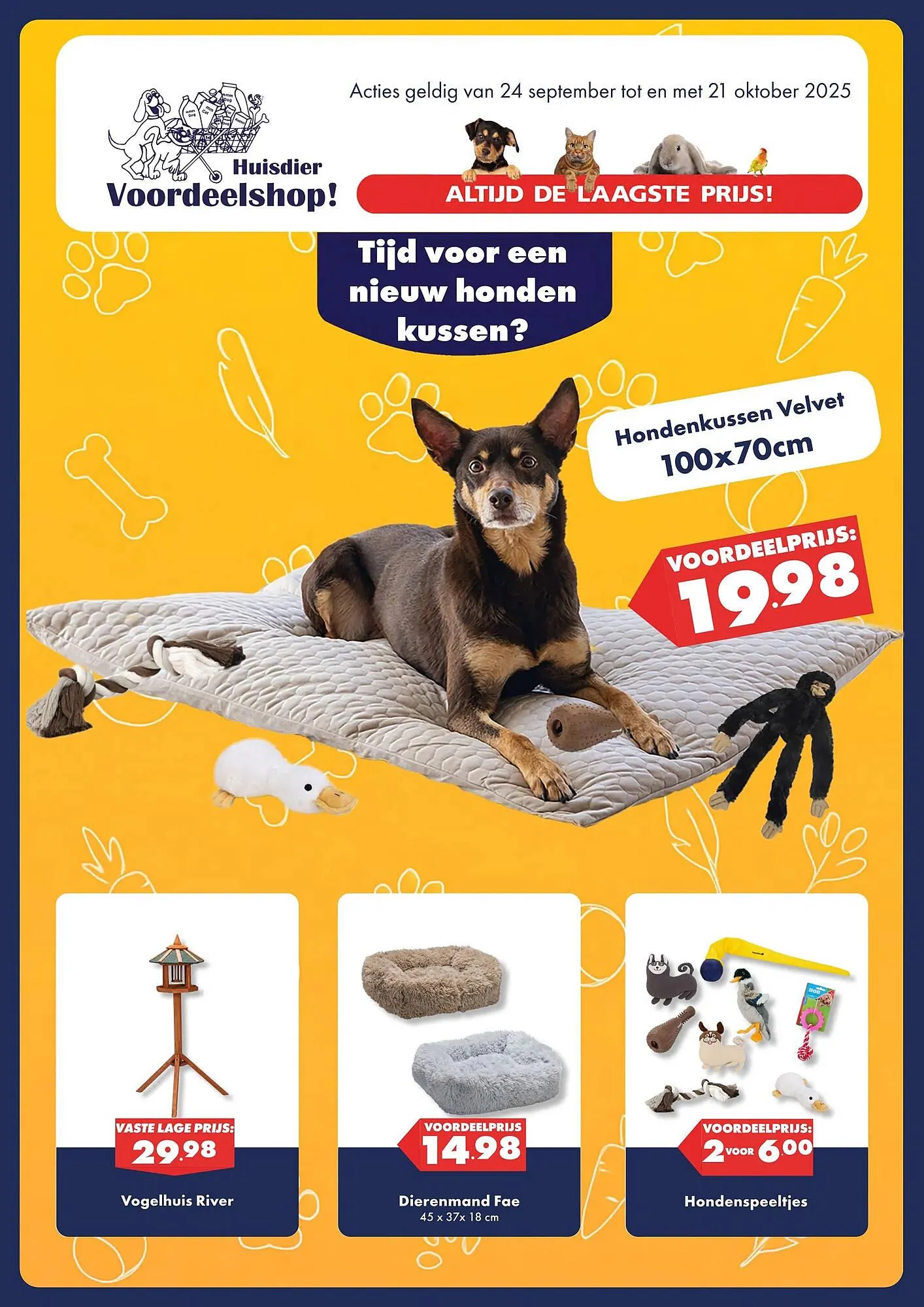 Huisdier Voordeelshop folder van 6 oktober tot 21 oktober 2025 - Folder pagina 1
