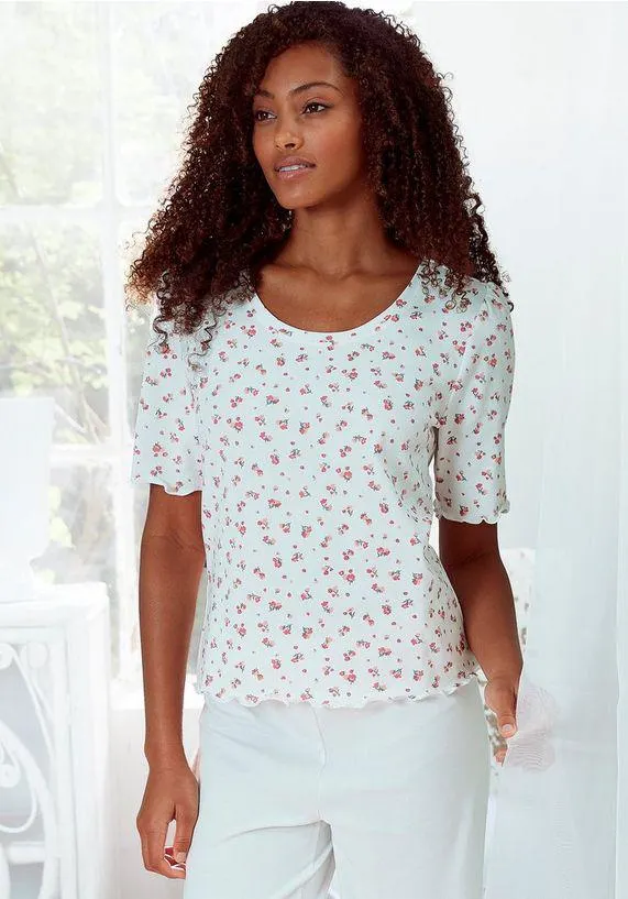 s.Oliver RED LABEL Beachwear Pyjama top met pofmouwen