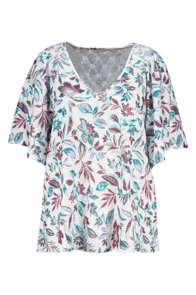 Top met vlindermouwen