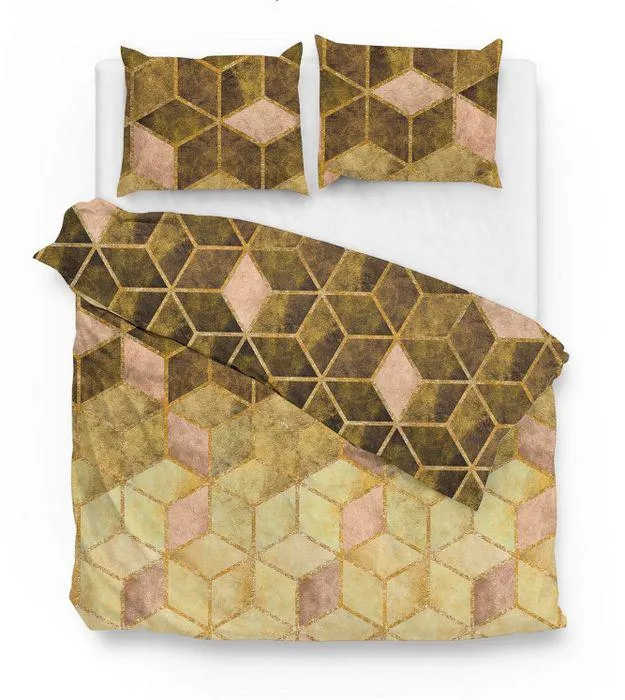 Zo Home Dekbedovertrek Katoen Castaneda - gold