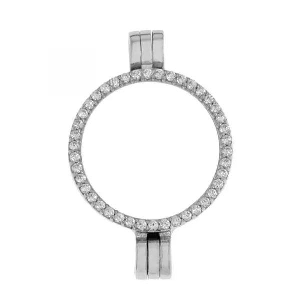 MY iMenso medallion 24mm Deux Yeux with CZ-stones (925/rhod-plated)