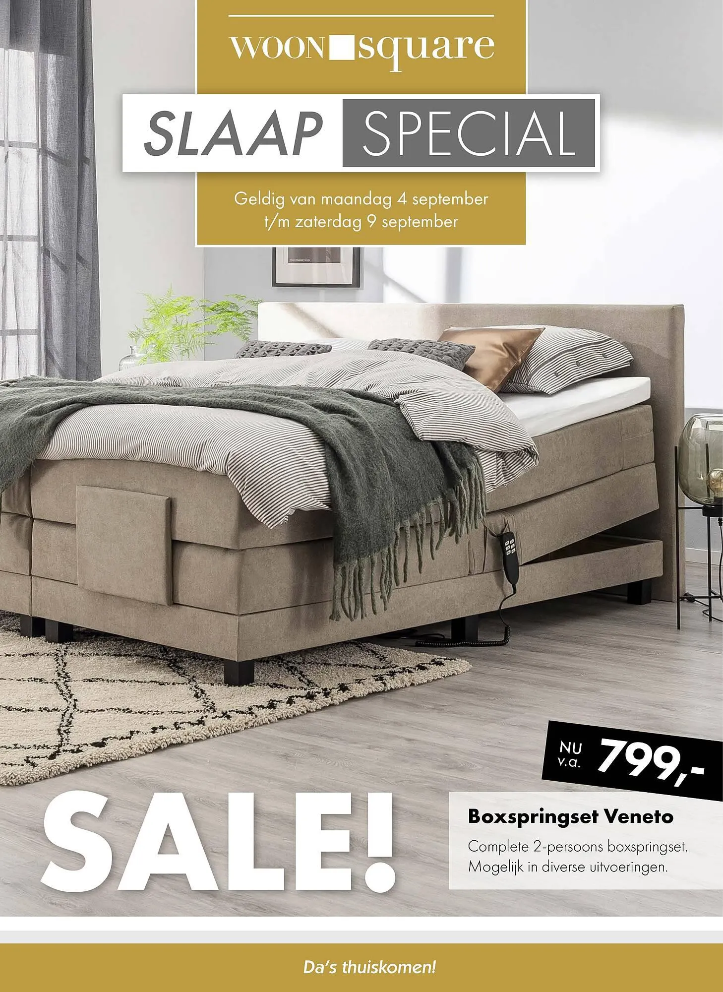 Woonsquare slaapfolder van 4 september tot 9 september 2023 - Folder pagina 1