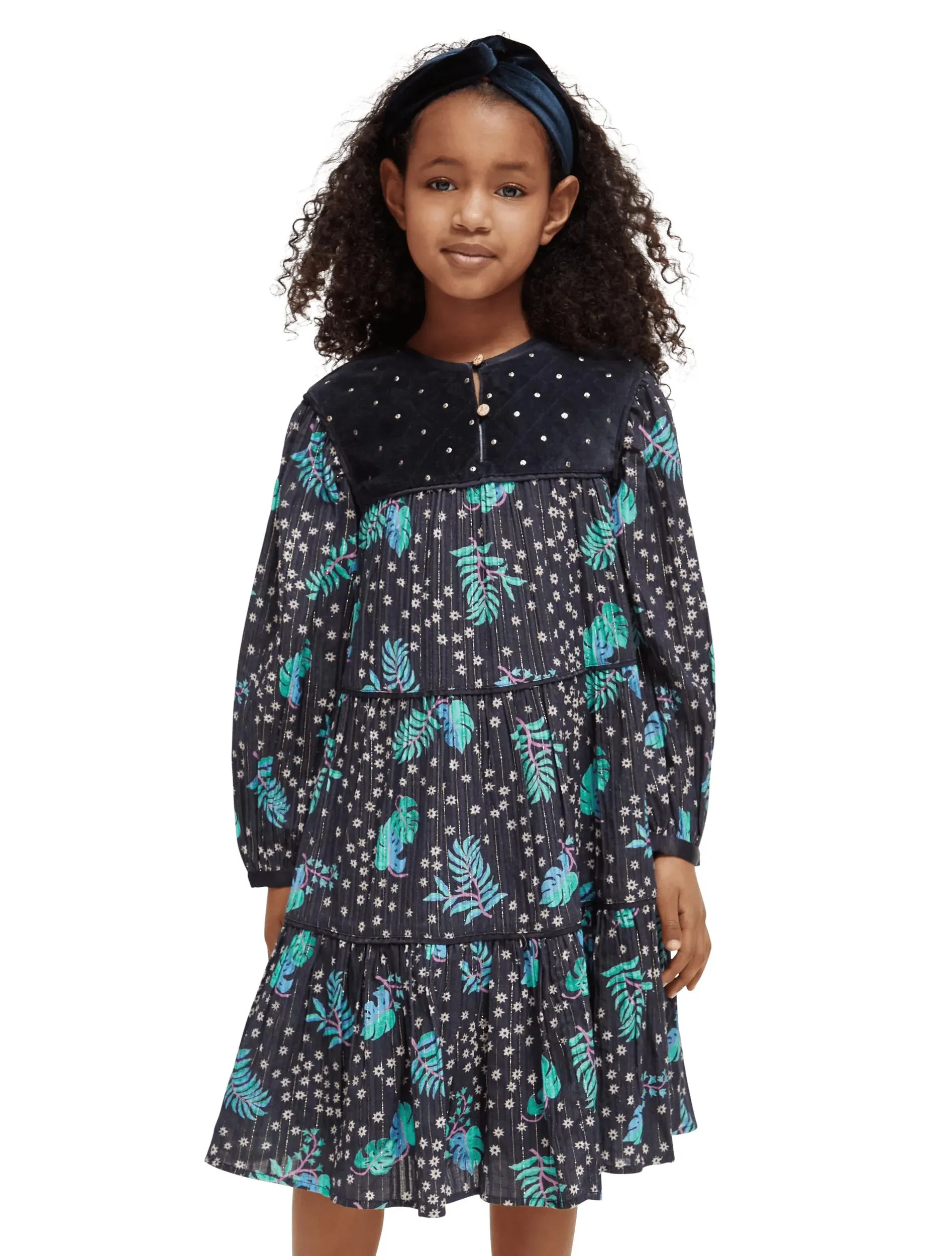 Printed tiered dress