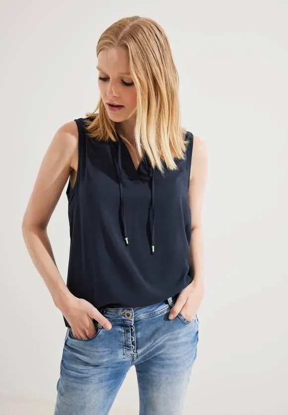 Blousetop in effen kleur