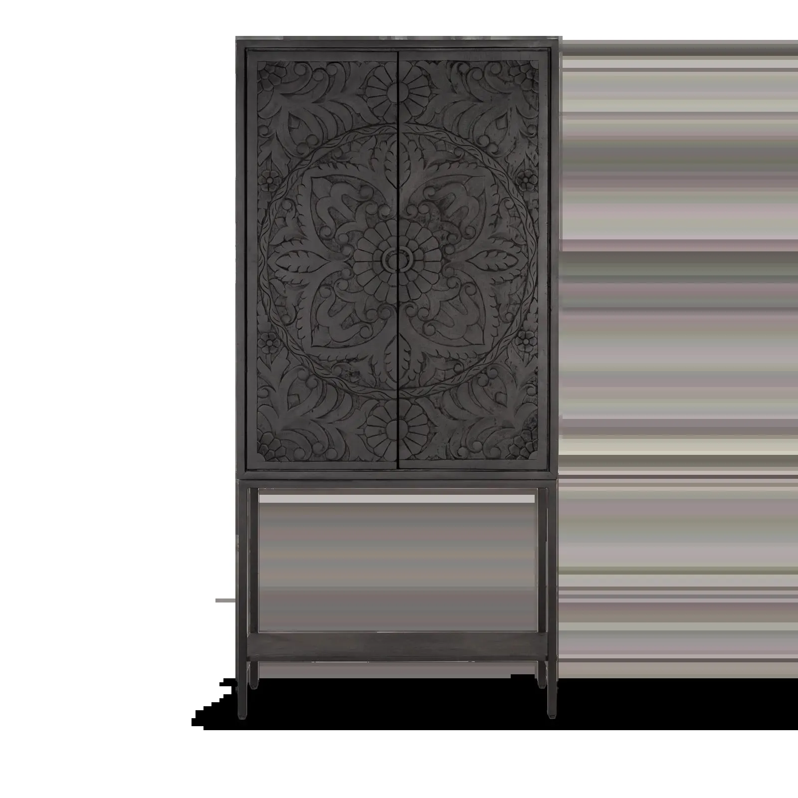 Opbergkast (95cm breed) Belleville - Zwart