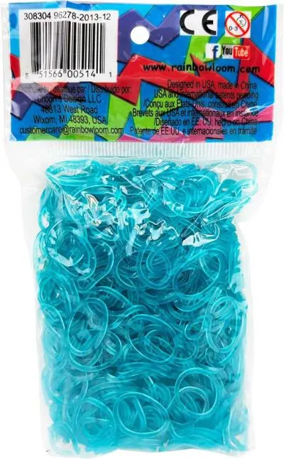 Rainbow Loom elastiekjes Turquoise jelly