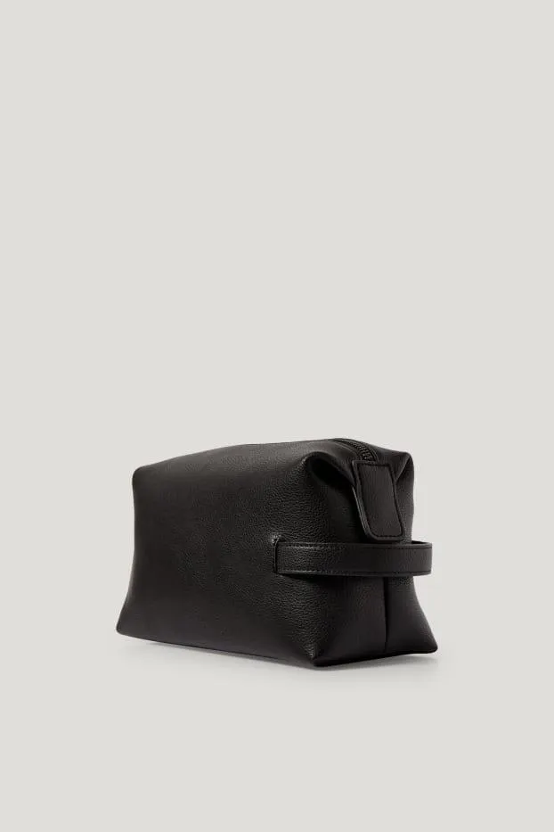 Wash bag - faux leather