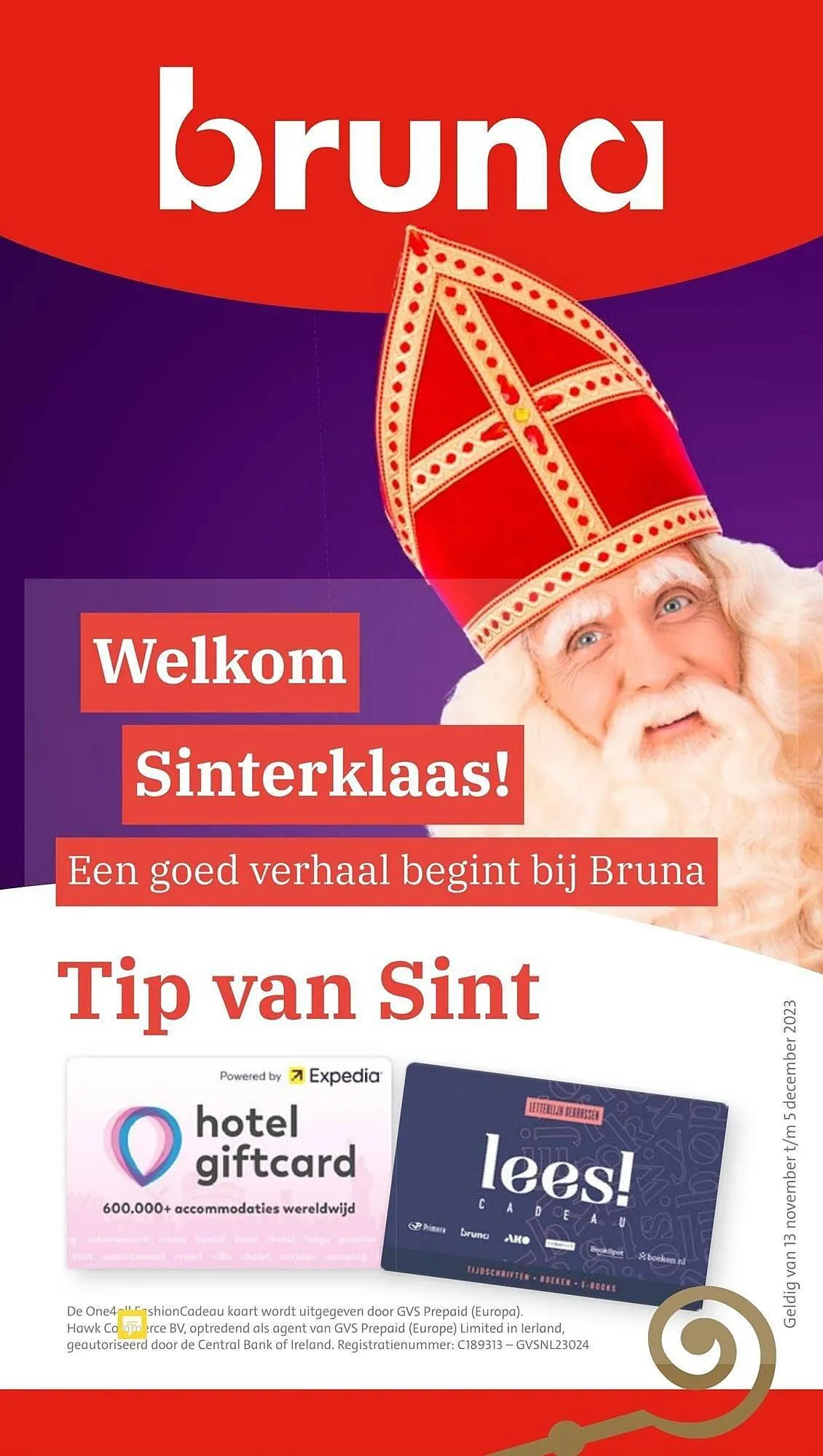 Bruna folder van 19 november tot 5 december 2023 - Folder pagina 1