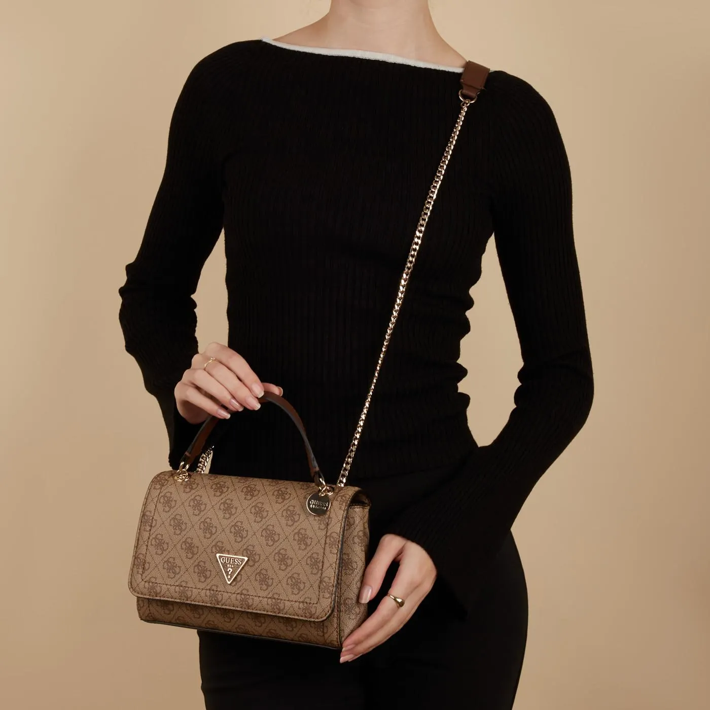 Guess Noelle Bruine Crossbody Tas HWBG78-79210-LGW