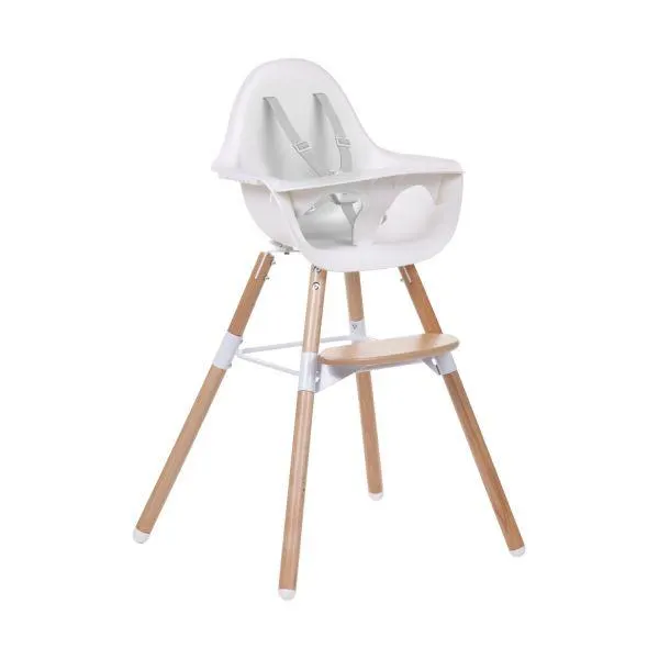 Childhome Evolu 2-in-1 Kinderstoel Naturel / Wit