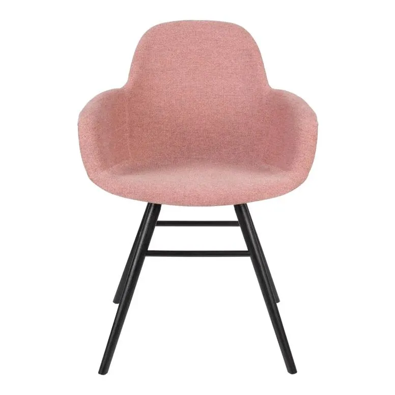 Stoel met armleuning - Albert Kuip set van 2 - Zacht roze