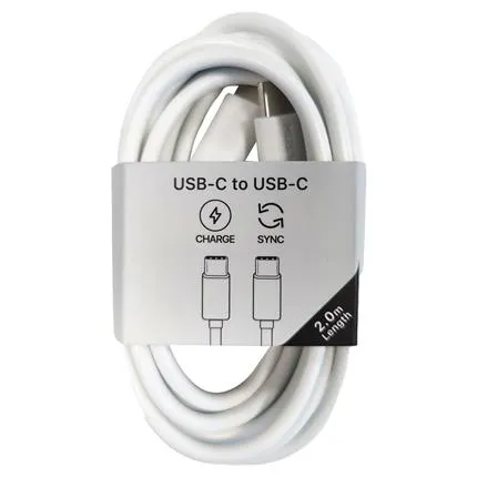 Musthavz laadkabel USB-C> USB-C 2 meter Wit