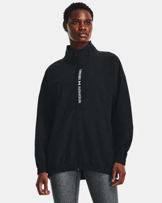 Damesjack UA Woven Oversized met volledige rits