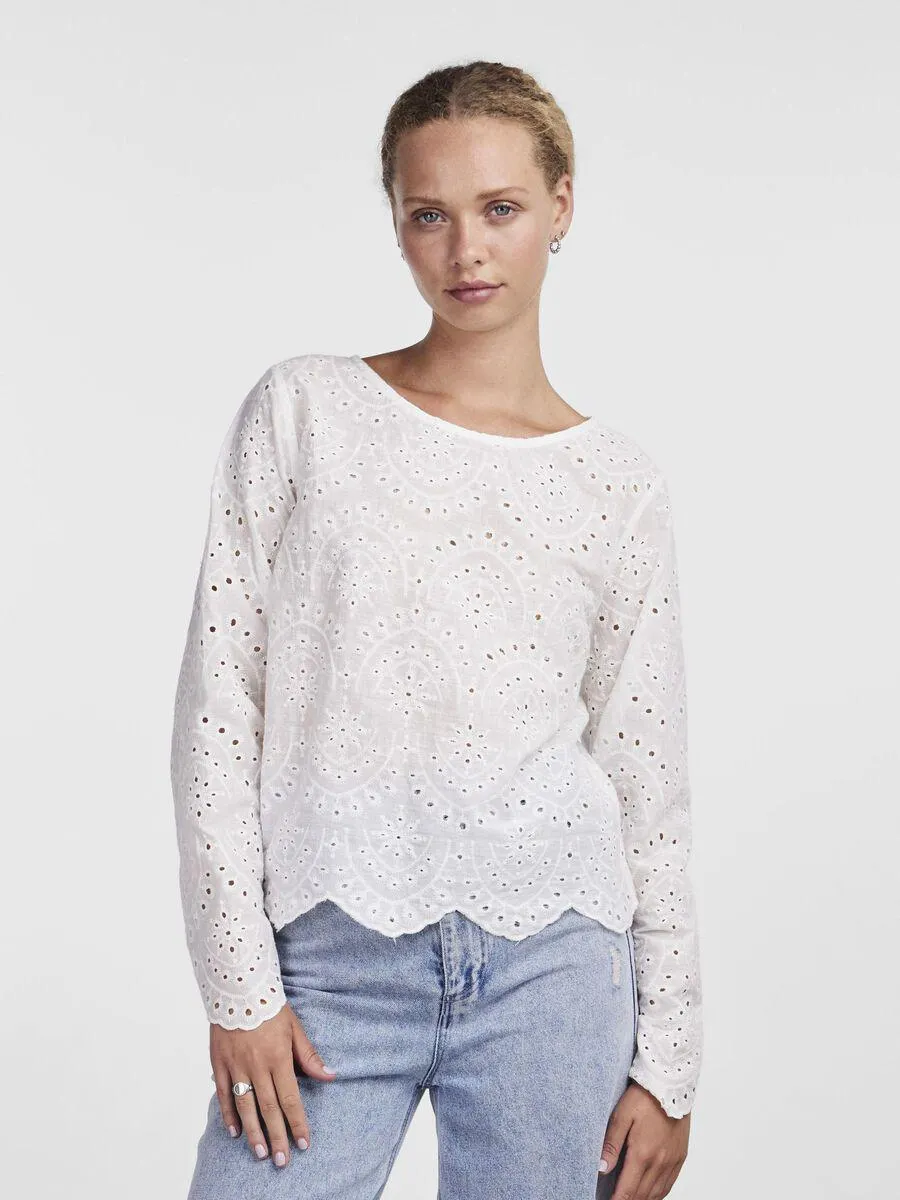 PCJANNI SHIRT MET LANGE MOUWEN