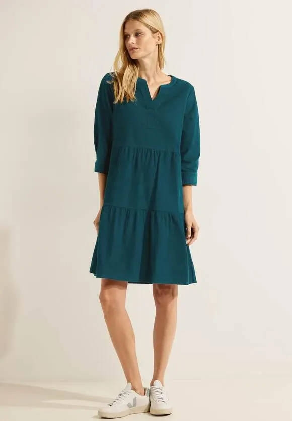 Corduroy jurk met 3/4-mouwen