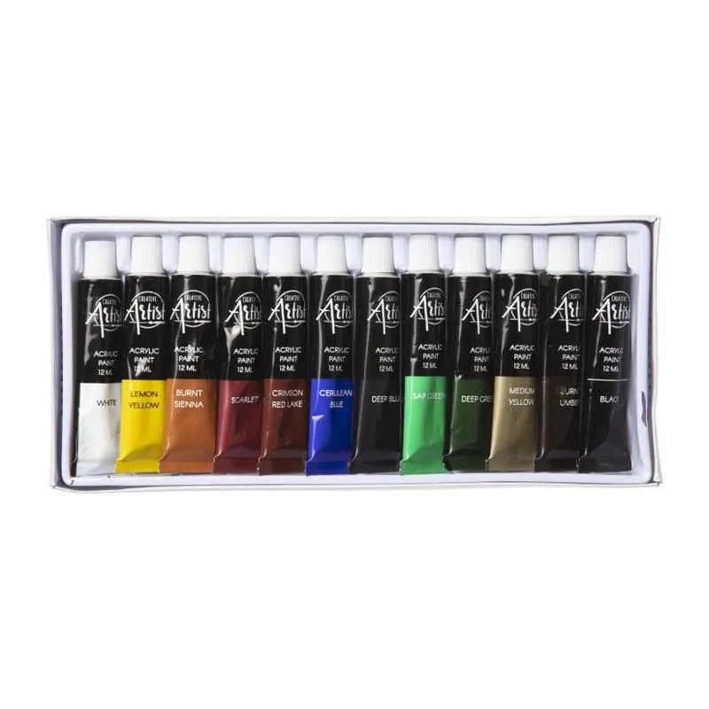 Acrylverf set - 12x12 verf tubes