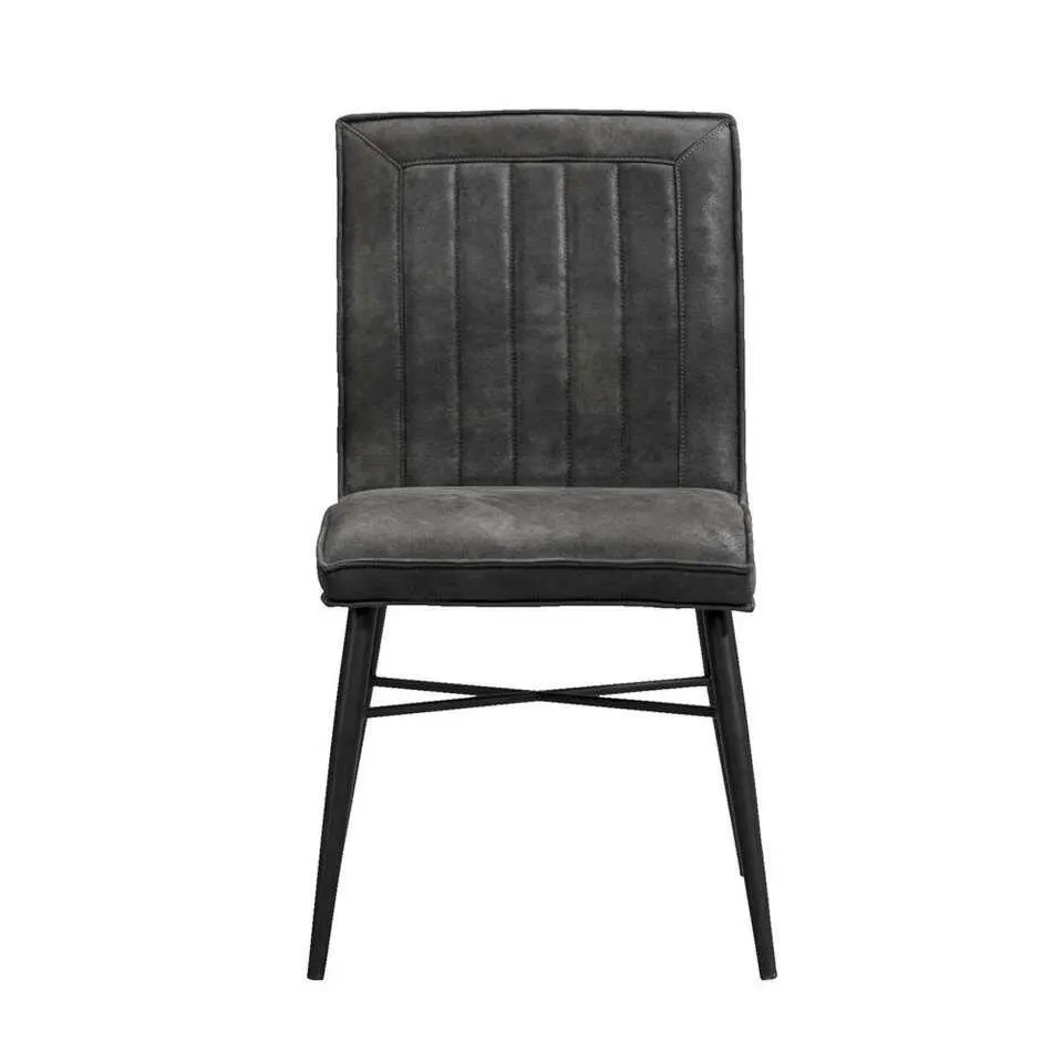 Eetkamerstoel Novan - stof - antraciet