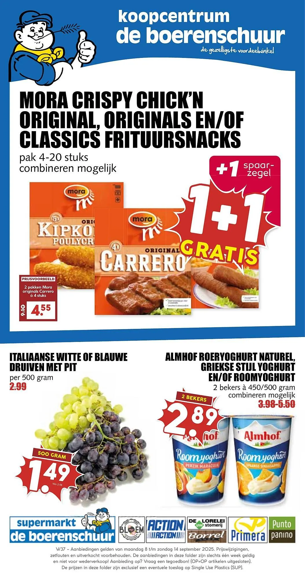 De Boerenschuur folder van 8 september tot 14 september 2025 - Folder pagina 1