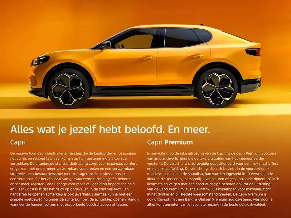 De Nieuwe Volledig Elektrische Capri van 19 november tot 30 juni 2025 - Folder pagina 3
